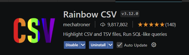 Rainbow CSV